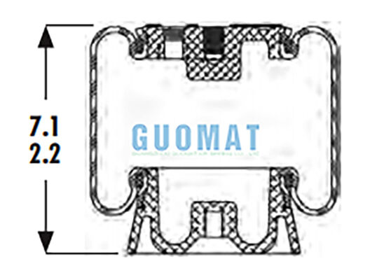 1S4-123 Goodyear Cabin Air Spring ASC-08-7-15 Suspensi Air Shock Untuk Supir Truk Suspensi Kursi